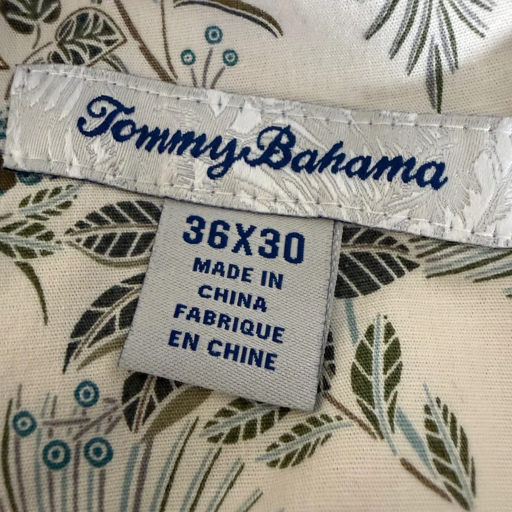 Tommy Bahama Linen Blend Pants Mens 36x30 Beige Casual Beach Resort Lightweight
